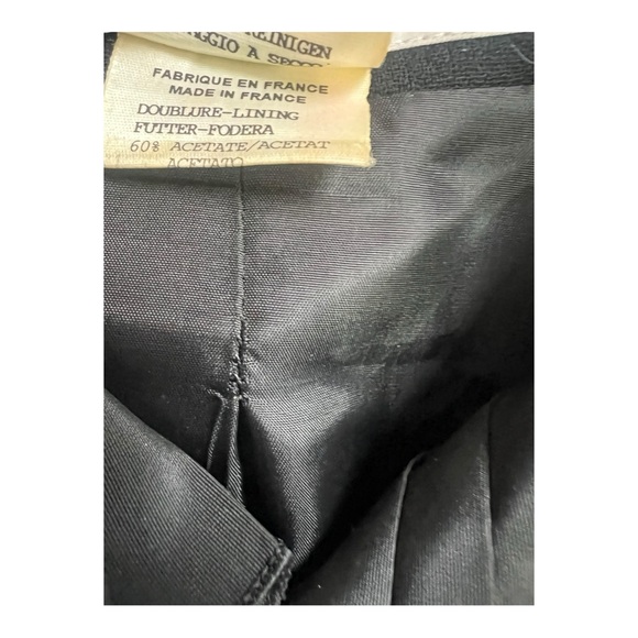 NINA RICCI Womens Black Ruffle 100% Lane Wool High Collar Latch Button Jkt Sz 36 - Picture 3 of 9